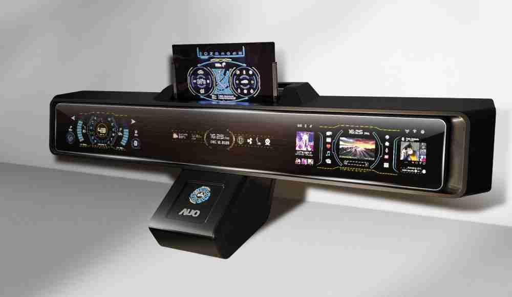 冰球突破Micro LED沉浸式车舱显示方案结合 可卷式、、、、可伸缩的Micro LED应用并可呈现不同的质感纹路，，展现人性化设计