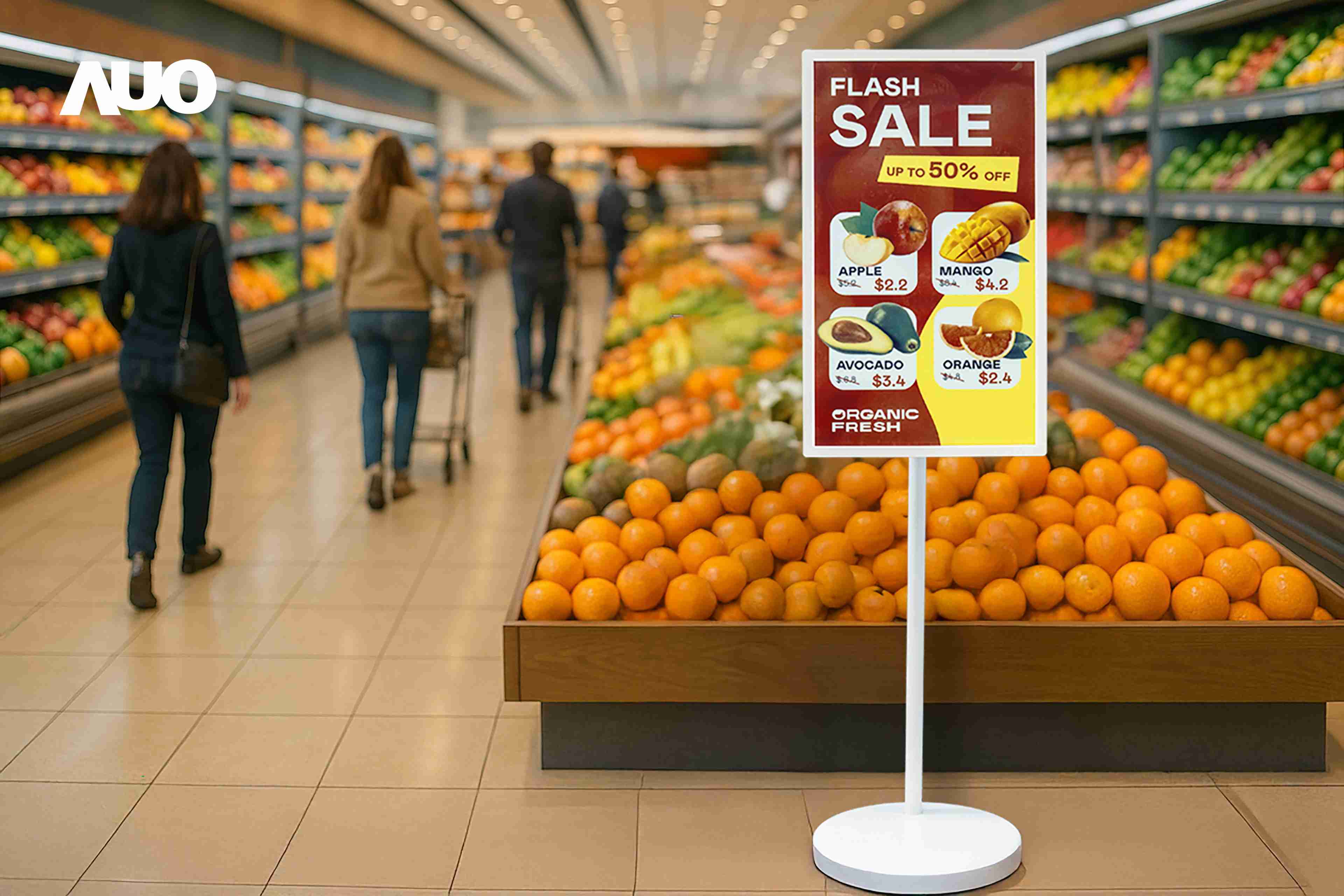 达擎首亮相低功耗、、、、全彩的〝aecoPost电子纸解决方案〞，，，仅在更新画面时需要微量的电力驱动，，，无需布建电线的便捷设计，，，使其可灵活应用、、随意置放，，，并可透过云端或行动装置app，，轻松管理及排程广告内容，，，晋升店头营销利器。。